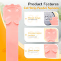 BAEJMJK 4pcs Cat Strip Feeder Sliding Pet Cat Treat Spoon Squeeze Lickable Treat Feeding Dispenser for Cats Liquid Snack