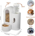 2 in 1 Hamster Feeder, Water Bottle Stand with Food Bowl, Automatic Water Bottle No Drip and Food Dispenser, Food & Wate
