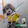 Professional Left Handed Curved Dog Grooming Scissors for Lefty Groomers 35° Arc Grooming Shears for Dogs Pet Cat Japane