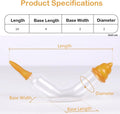LogFaadCoi Glass Banana-Shaped Pet Feeding Bottle | Adjustable Flow Nipples 1-2-3 Holes + Press Valve | Includes 3 Nipples & Cleaning Brush | Leak-Proof, Easy-to-Grip Kit for Kittens & Puppies