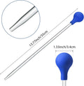 BOAO 2 Sets Aquarium Coral Feeder Pipette Long Syringe Feeding Tube Blue