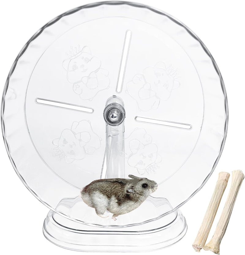 Hamiledyi Silent Hamster Wheel 9.4 Inch Small Animals Running Exercise Wheel Quiet Hamster Running Wheel Toy Anti-Slip T