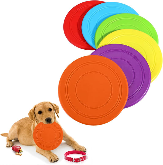 18 Pack Dog Flying Discs, Soft TPR Rubber Flyer Toys for Small Medium & Large Dogs - Interactive, Float in Water, Safe o