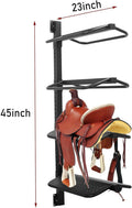 Sidasu Saddle Rack Wall Mount 4 Tier, Heavy Duty Horse Tack Storage