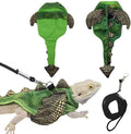 Bearded Dragon Harness Leash Set, Dinosaur Cosplay Halloween Pet Costume for Bearded Dragon Reptiles (Small)