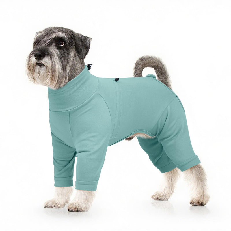 LeleTail Recovery Suit for Small Medium Large Dogs, Adjustable Surgical Recovery Suit for Dogs Female Male, Zipper On 4 Leg Long Sleeve Dog Pajamas Onesie for Shedding Anti-Licking Wound Skin Disease