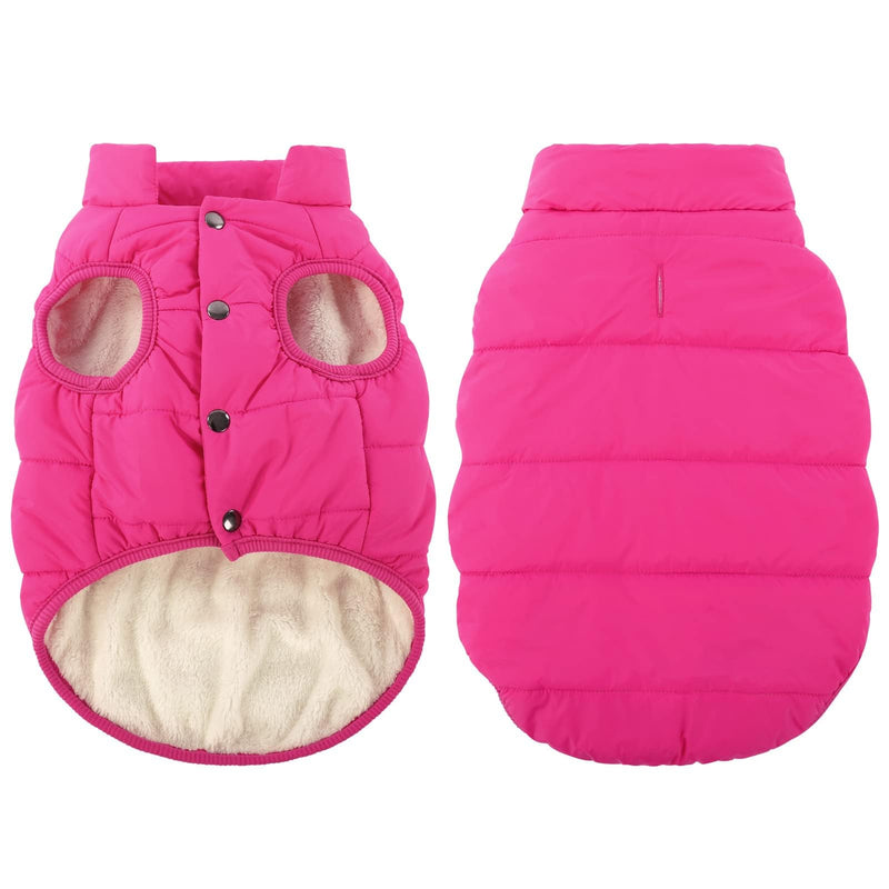 ASENKU Dog Winter Coat - Waterproof Windproof Dog Jacket, Warm Snowproof Doggie Puffer Vest for Cold Weather, Lightweight Snow Coats for Small Medium Large Dogs (Pink, M)