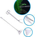 15in Aquascaping Tools, 4 in 1 Long Aquarium Tweezers Scissors Spatula, Stainless Steel Aquatic Plants Aquascaping Tools