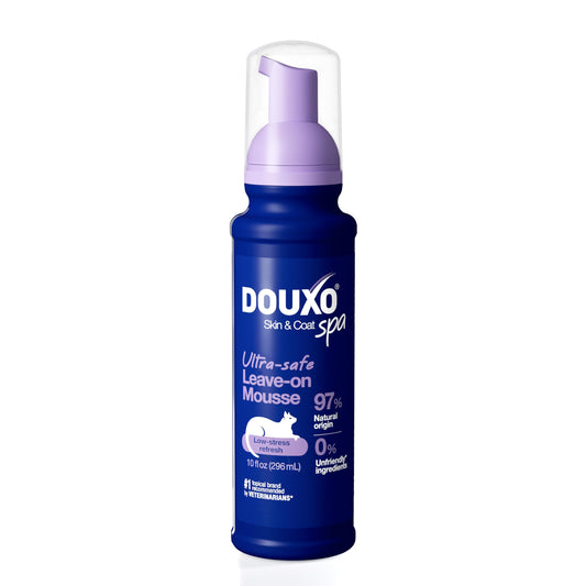 DOUXO SPA Waterless Cat Shampoo, 10 fl oz, Leave-On Mousse. Leaves the Coat Clean, Refreshed, Soft, Radiant and Smelling Great, Ultra-Safe Formula