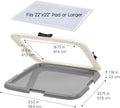 IRIS USA Secure Pee Pad Holder for Regular Sized Dogs, Fits 22"x22" Pad, Gray