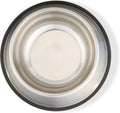 Amazon Basics Stainless Steel Non-Skid Dog Water And Food Bowls, Dishwasher Safe, Rust Resistant, 38oz Capacity, 10 x 2.8 Inches, 2-Pack