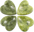 Connemara Marble 4 Heart-Shaped Worry Stones, 4 Leaf Clover