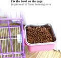 Dog Crate Bowl, Hanging Stainless Steel Removable Pet Crate Water & Food Bowls, Pet Cage Feeder Container Coop Cup for C