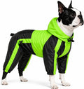 Pet Apparel Large Dog Clothing Raincoat Pet Clothes Rain Coat For Big Large Dogs Red Green Waterproof (L-XS, Green)