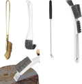 Bird Cage Cleaning Brush Tool Set,Stainless Steel Pet Cage Cleaner Brush Set for Bird Poop Removing,Ideal for Parakeet, 