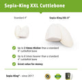 Sepia King - Extra Large - 100% Natural Calcium Supplement - Premium Cuttlebone Perfect for Birds, Tortoises, Snails, Re