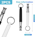 CoguZed 2 Pack Ultrasonic Dog Whistles with Lanyards, Adjustable Training Tool for Bark Control and Professional Recall 
