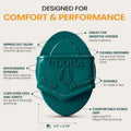 Epona Deep Teal Flexible Glossy Curry Comb for Horses – Soft, Ergonomic Grooming Brush with Flexible Tines for Deep Clea