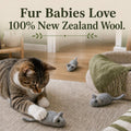 Earthtone Solutions Cat Mouse Toy - 3 Felted Wool Mouse Toys Without Catnip for Indoor Cats and Kittens - Large Handmade Mice