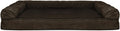 Furhaven Cooling Gel Dog Bed for Large Dogs w/ Removable Bolsters & Washable Cover, For Dogs Up to 95 lbs - Plush & Sued