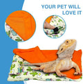 Bearded Dragon Hammock Sleeping Bag Set- Hanging Pet Bed with Pillow and Blanket Hideout Habitat with Soft Warm for Bear