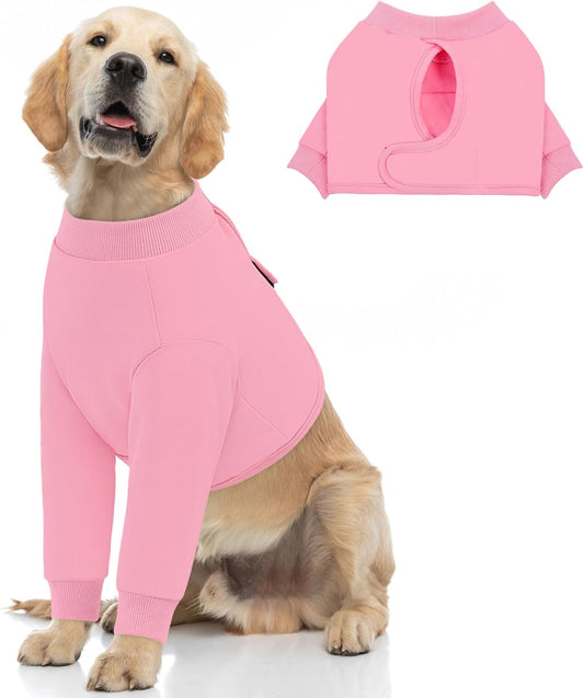 Queenmore Recovery Sleeve for Dogs Front Leg, Breathable Recovery Sleeves for Large Breeds, Adjustable Dog Recovery Suit