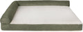 Furhaven The Leaner L-Bolster Orthopedic Chaise for Jumbo XL Dogs, Grid Chenille Bed with CertiPUR-US Certified Foam, Sa