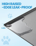 Pee Pad Holder for Dogs - 24" x 24" Non-Slip Silicone Puppy Potty Training Tray with 4 Magnetic Clips & Leak-Proof Raised Edge, Dog Pee Pad Holder for Home Indoor Floor Protection