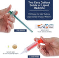 5-in-1 Pet Pill Shooter Kit for Cats Dogs, Pill Gun Dispenser with Liquid Syringe, Pill Cutter Grinder, Anti-Choke Feede