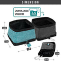 PetAmi Collapsible Dog Bowls 2 Pack, Food and Water Bowls Travel Set, Blue