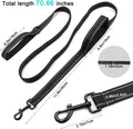 lyfLux 2 Pack Heavy Duty Dog Leashes for Large Dogs - Double Layer Reflective Leash with Dual Handle, 360° Swivel Clip & Soft Padded Handle | 6ft Strong Leash for Medium, Large Dogs