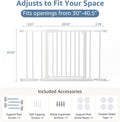 DUMOS 30-40.5" Baby Gate for Stairs & Doorways, Auto Close