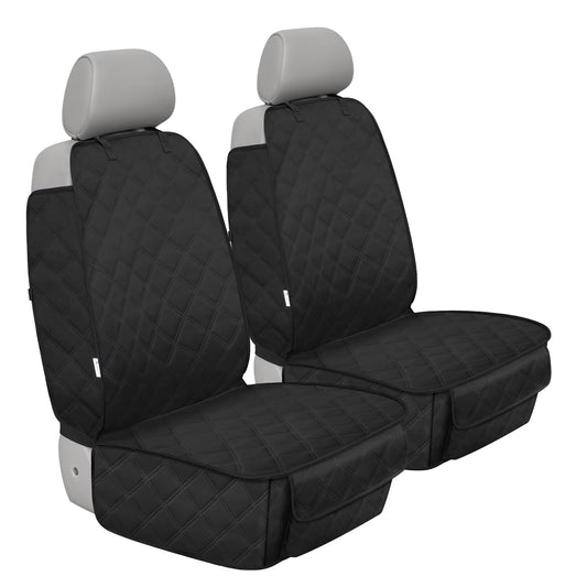 ALLANSING Front Seat Cover for Dogs with Side Flaps, Heavy Duty 900D Waterproof Seat Protector, Protects from Dirt & Scratches, for Pets & Daily Use, Fits Cars SUV Trucks Minivans (2-Pack)