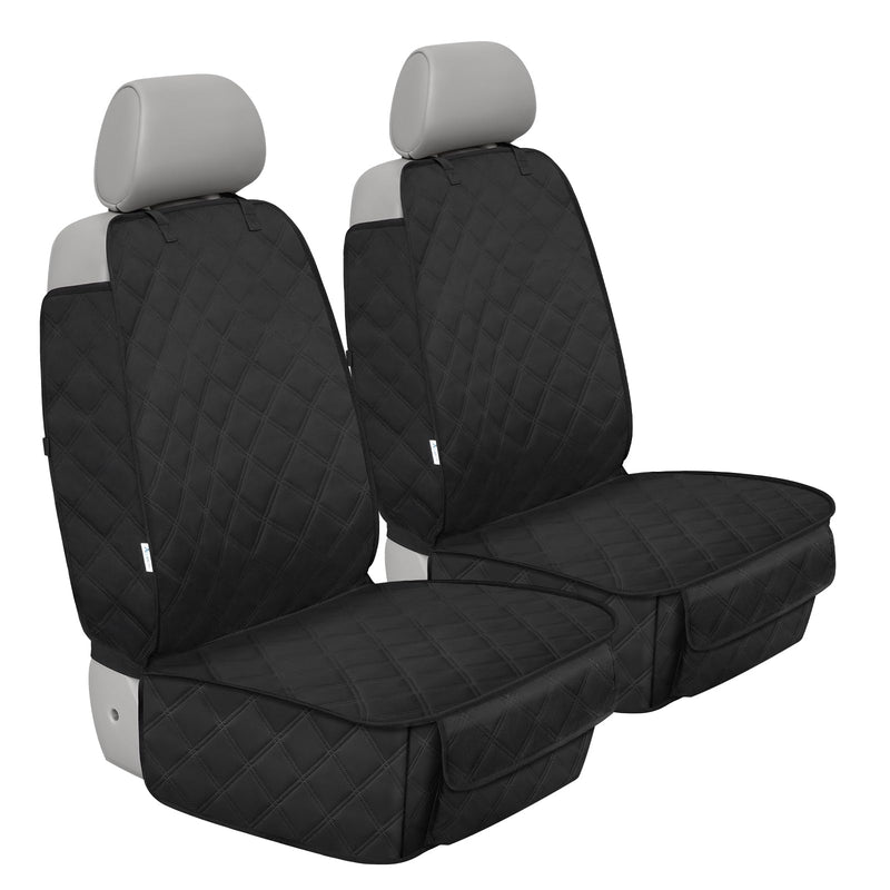 ALLANSING Front Seat Cover for Dogs with Side Flaps, Heavy Duty 900D Waterproof Seat Protector, Protects from Dirt & Scratches, for Pets & Daily Use, Fits Cars SUV Trucks Minivans (2-Pack)