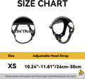 Extra Small Dog Helmet with Ear Holes - Adjustable, Lightweight, Hard Black Puppy Helmet for Outdoor Activities/Motorcyc
