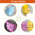 Rabbit Feeder, Hay Food Bin Feeder, Pink (Plastic), Adjustable, Removable Grass Rack, Stainless Steel Edge, for Rabbit, 