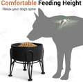 Elevated Dog Bowls, Ceramic Raised Dog Bowl Set with Anti-Slip and Non-Tip Metal Stand, 2 Pack Pet Food and Water Feedin