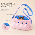 Meow&Woof Sugar Glider Bonding Pouch & Small Animal Carrier - Escape-Proof Sling for Hedgehogs, Ferrets, Hamsters Soft C