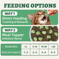 Wellix Catnip Treats Freeze-Dried Cat Treats, Grain-Free Snacks with Chicken, Cat Grass & Catnip for Cats Digestive Support Healthy Skin&Coat, Healthy Feline Training Treats for Indoor Cats, 3oz