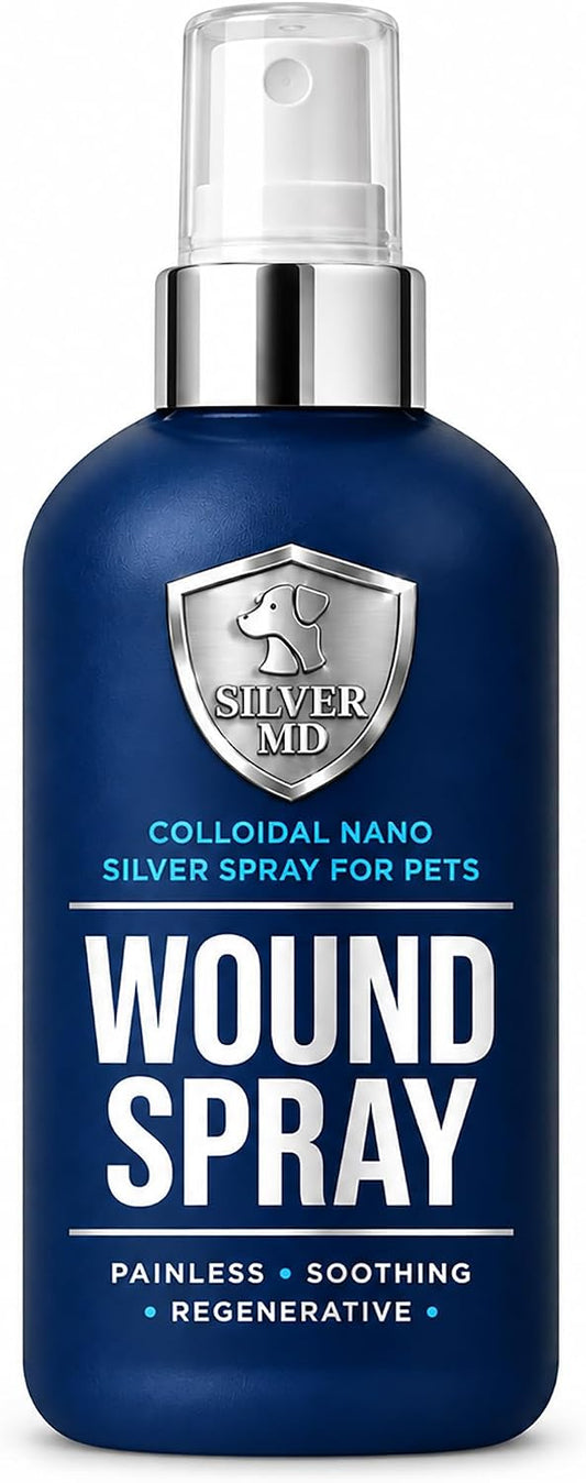 Wound Spray for Dogs, Cats & Pets, 8 Oz., Nano Silver Hot Spot Itch Relief for Irritation, Minor Wounds, Cuts & Daily Ca