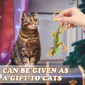 DONGKER 4 PCS Cat Lizard Toys,PVC Simulated Lizards Kitten Toys Bite Resistant for Kittens Adult Cats Over 6 Months Old 