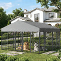 10x10FT Large Outdoor Thickened Dog Kennel, Heavy-Duty Modular Dog Cage with Roof Dog Kennel Outside with Double Doors & Weatherproof UV-Resistant Cover Dog Easy Assembly Enclosure for Patio,Garden