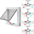 Cat Door- 4-Way Locking Option, Weatherproof & Secure Cat Flap with Easy Installation Kit for Interior/Exterior Doors and Walls (XL)