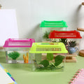 HANABASS Portable Fish Tank Handheld Aquarium with Handle Transparent Plastic Mini Fish Box for Turtle Hamster Pet Breed