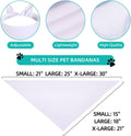 Gofshy Sublimation DOD Bandanas 6PCS, Heat Transfer Washable Dog Scarf, Blank DIY Solid Kerchief Bib Breed, Pet Birthday/Party Fun Idea Gift for Large Medium Dogs