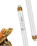 UVB Light for Reptiles Bearded Dragon, 2 Pack T5 UVB Reptile Light UVB Bulb 10.0 24W UVA UVB Reptile Light Bulb Terrariu