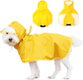 Dog Raincoat for Small Dogs, Dog Rain Jacket with Clear Hooded, Waterproof Dog Rain Coat with Adjustable Belly Strap, Do
