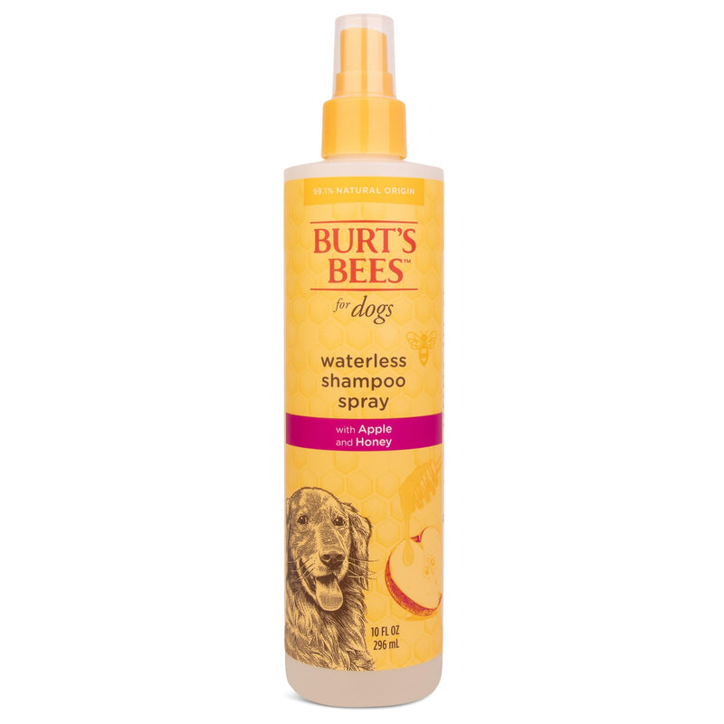 Burt's Bees for Pets Waterless Shampoo Spray for Dogs, Apple & Honey, No-Rinse Dry Dog Shampoo for All Dogs and Puppies, pH Balanced, No Sulfates, Parabens, Phthalates, 10 Fl Oz