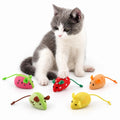 Haourlife Catnip Cat Mice Toys Interactive Mouse Cat Toy for Indoor Adult Cats Kitten Kitty Baby Cat Chew Exercise Toy Fruit-Shaped Mice Cat Toy Set - 5PCS