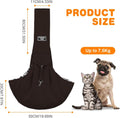 Dog Sling Carrier with Padded Strap, Reversible Pet Carrier for Cat Dogs, Hands Free Puppy Sling with Pocket, Dog Carrie